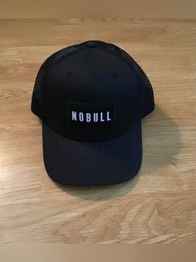 NOBULL Black Mesh Back Cap with Logo Patch